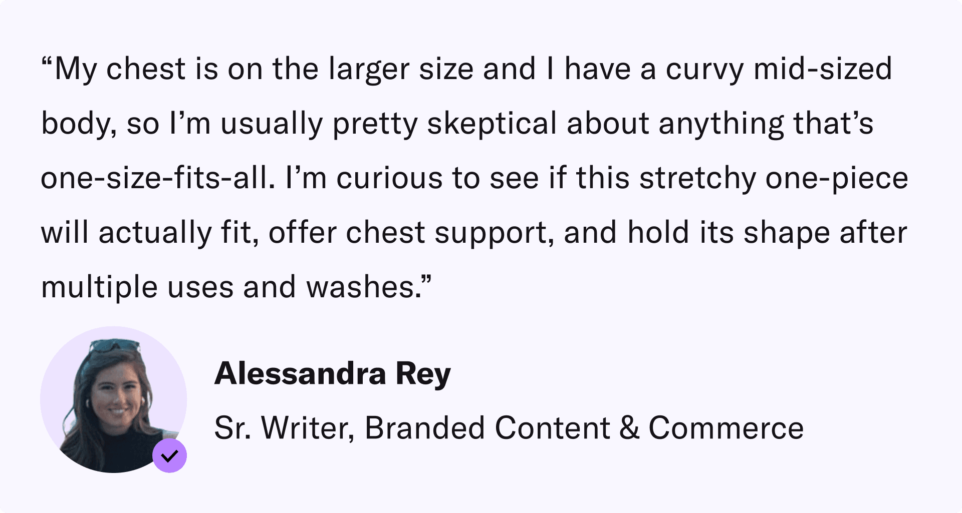 Why Alessandra Tested