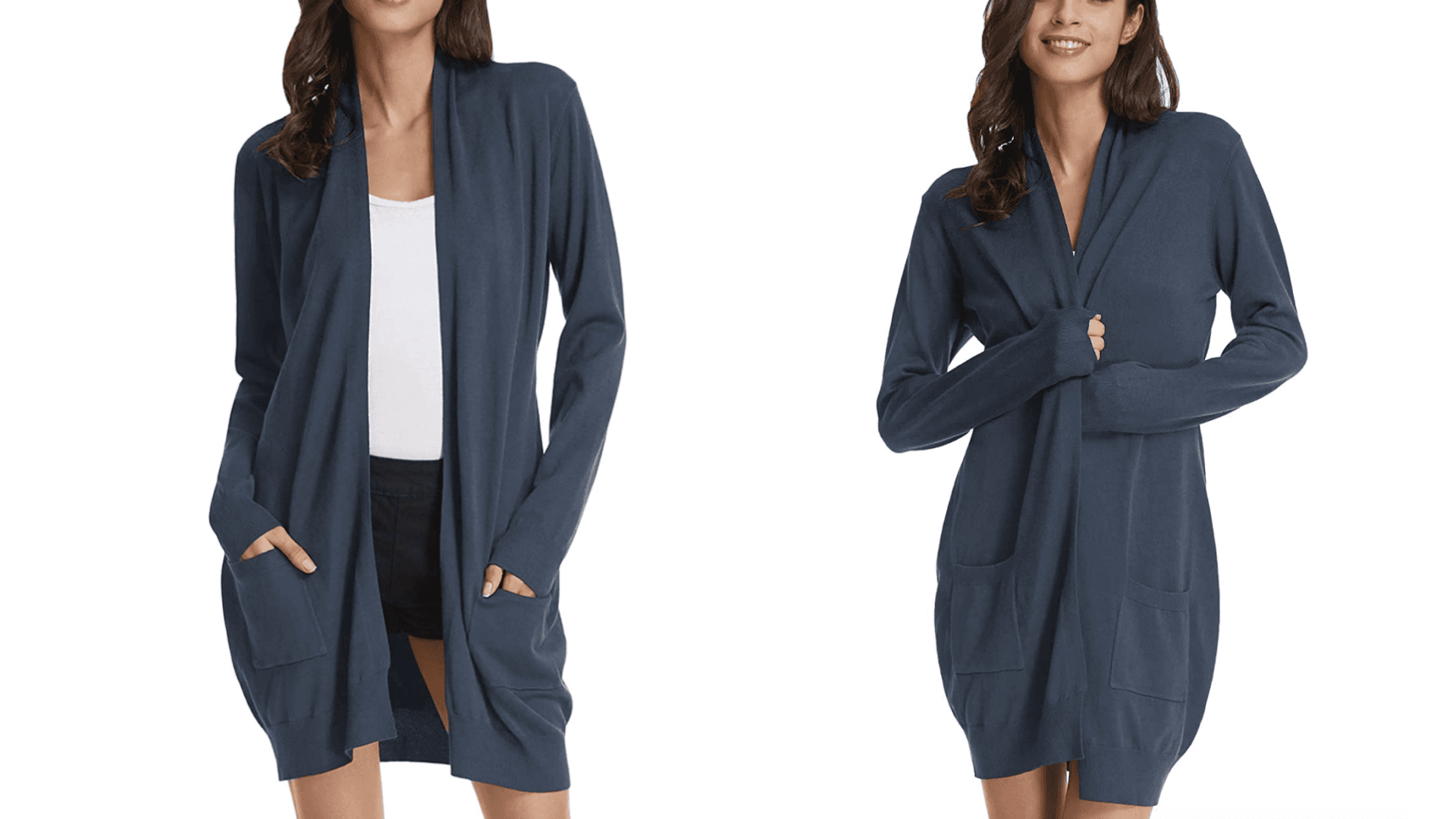 Long knitted cardigan
