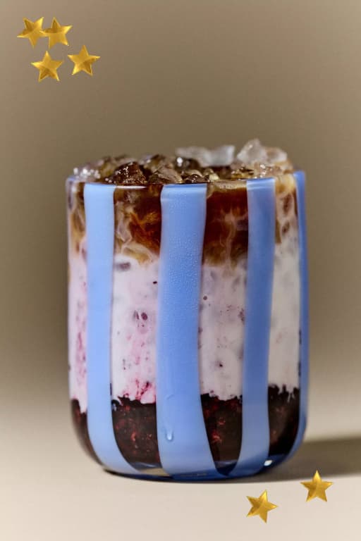 Ribbon Stripe Icon Juice Glass