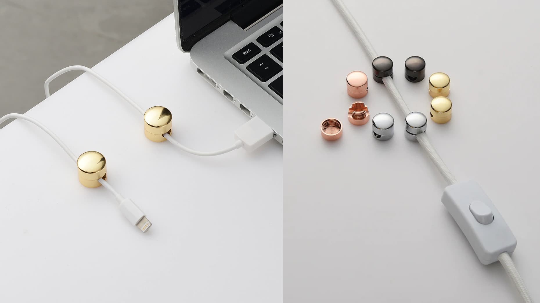 gold cable clips for wires