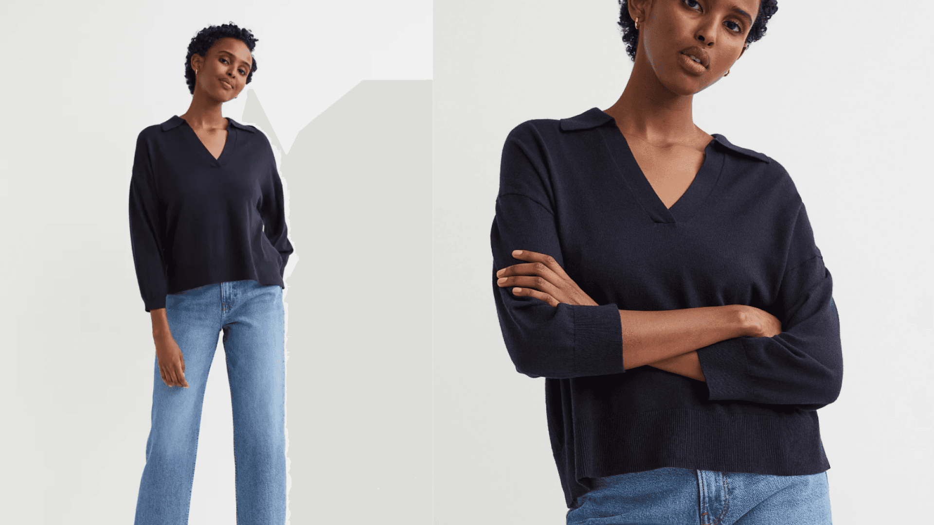 Split-neck pullover