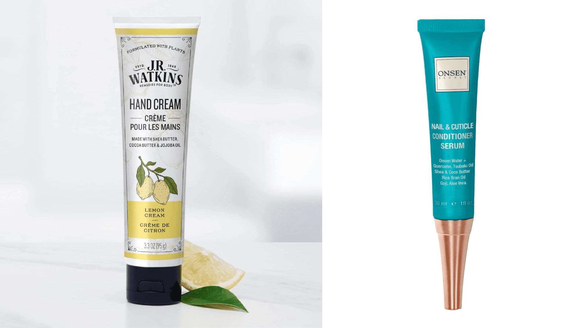 J.R. Watkins Natural Moisturizing Hand Cream, Hydrating Hand Moisturizer with Shea Butter, Cocoa Butter, and Avocado Oil, USA Made and Cruelty Free, 3.3oz, Lemon Cream, Single