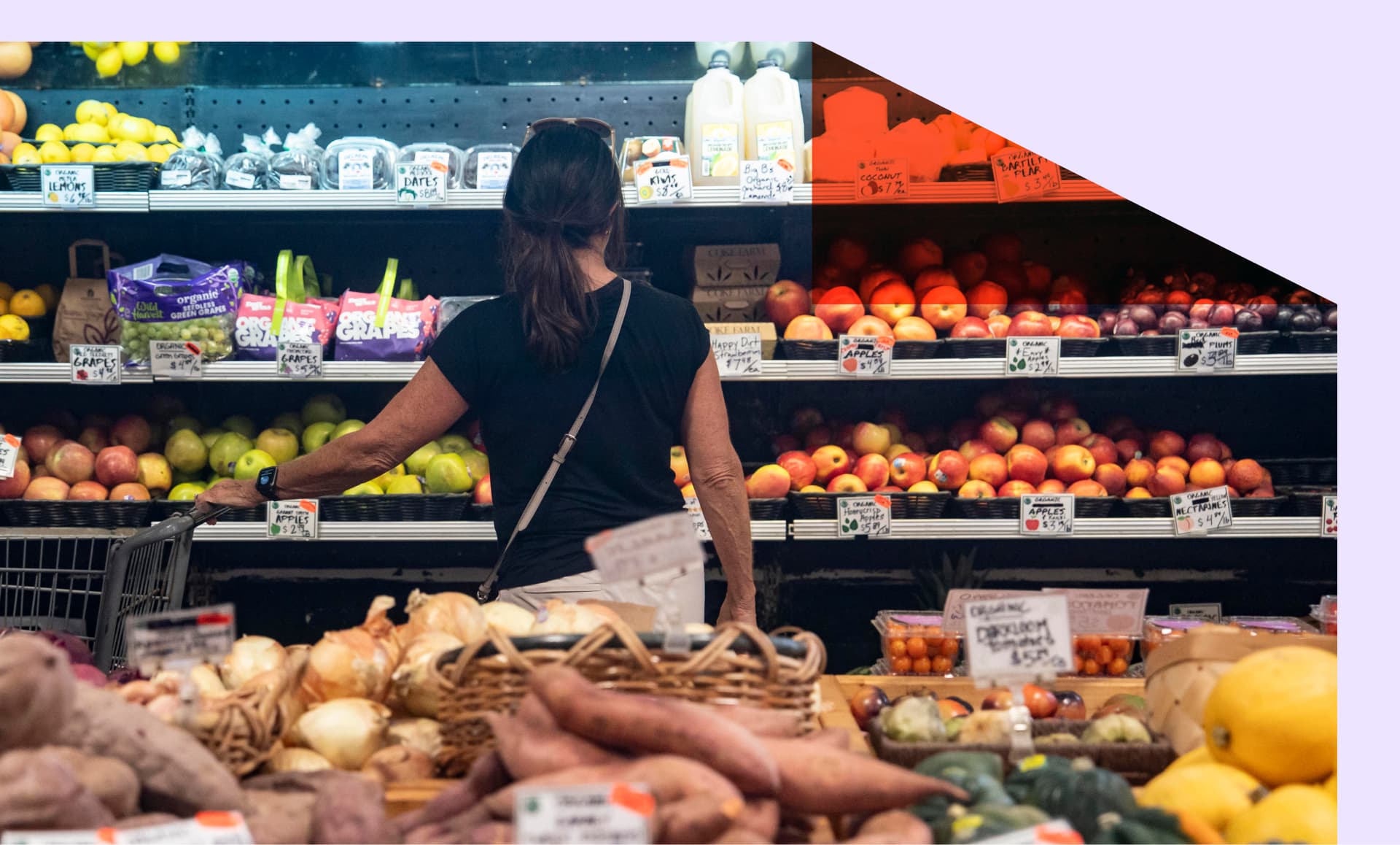 Woman at supermarket.