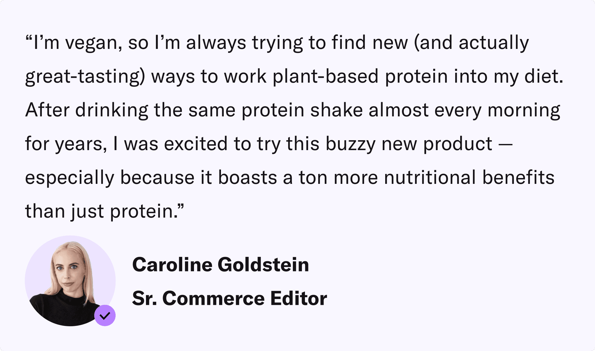 Why Caroline Tested
