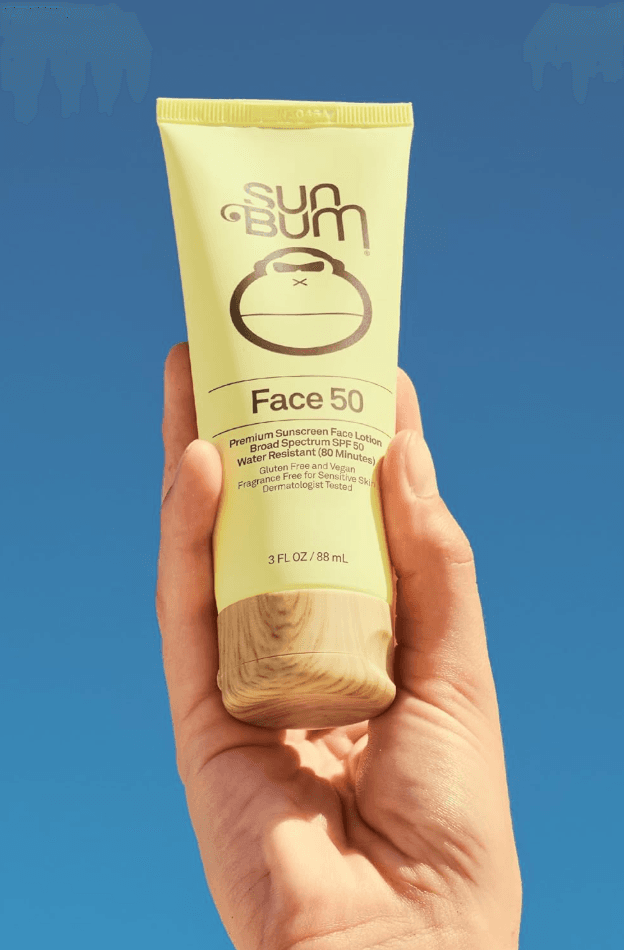 Sun Bum Original SPF 50 Sunscreen Face Lotion - Broad Spectrum Moisturizing Facial Sunscreen with Vitamin E -Fragrance Free - Travel Size - 3 oz