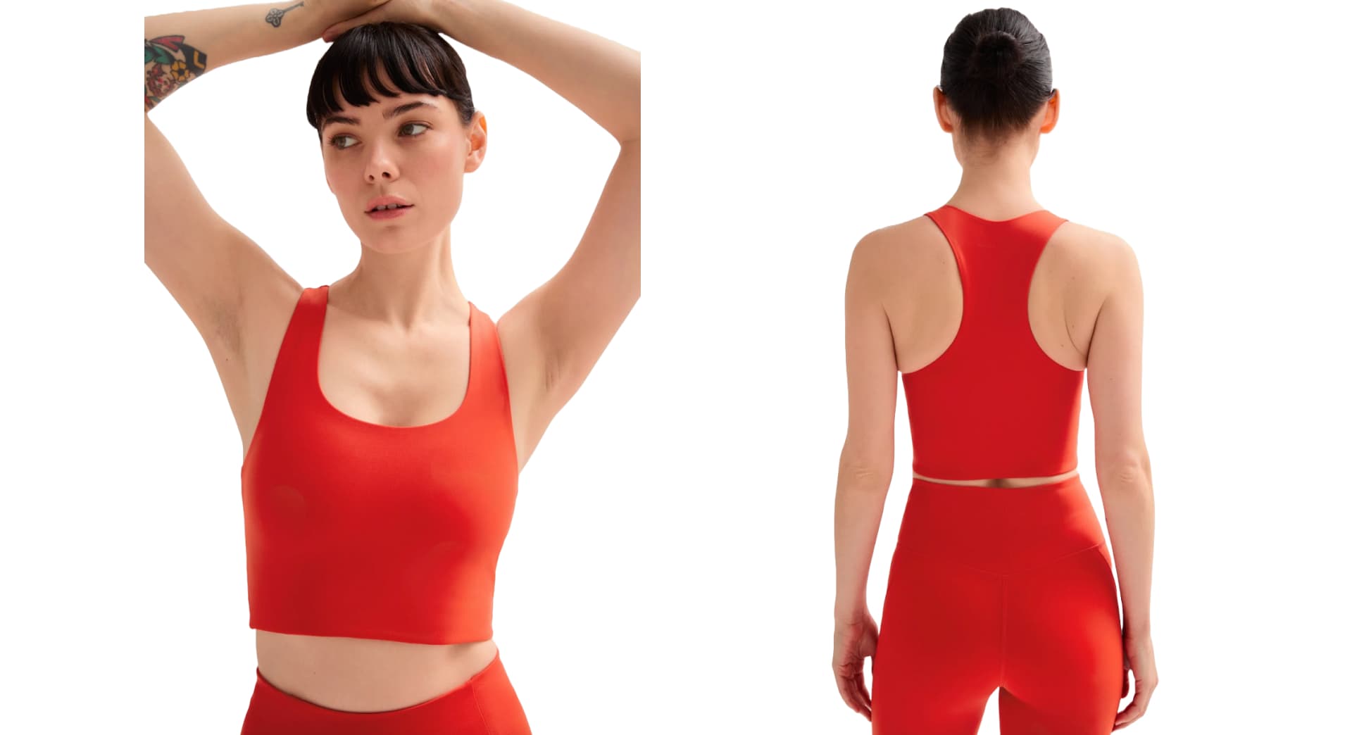 Moisture-wicking sports tank bra