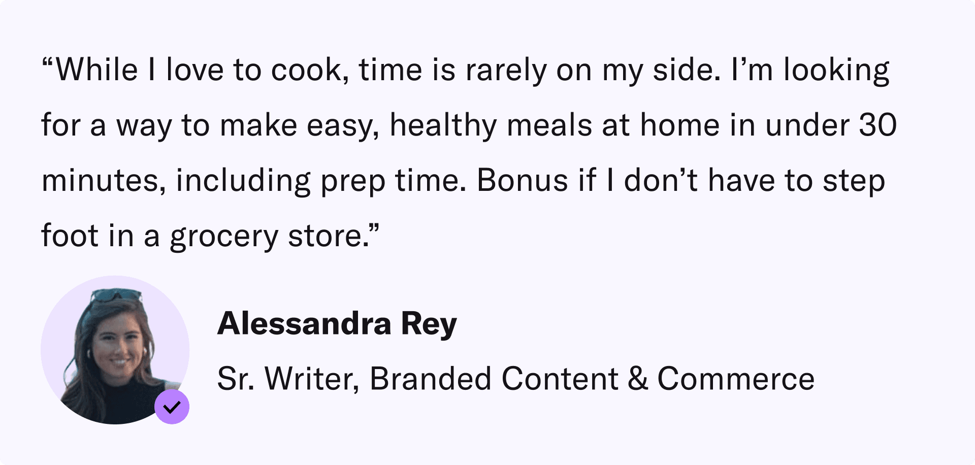 Why Alessandra Tested