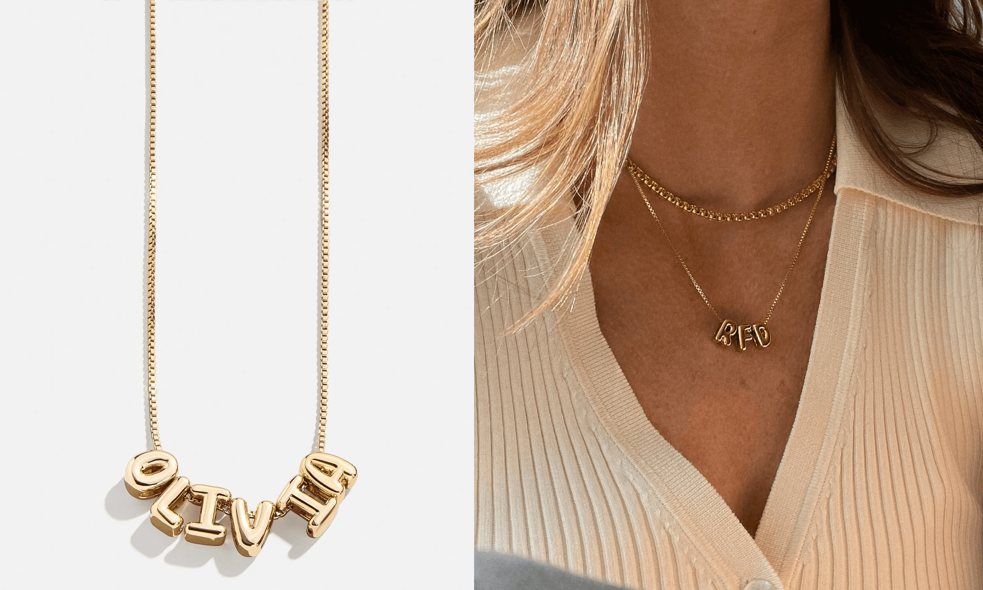 Custom Bubble Letter Necklace