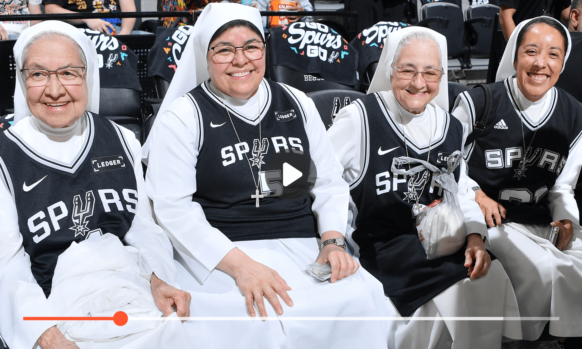 Nuns at Spurs game