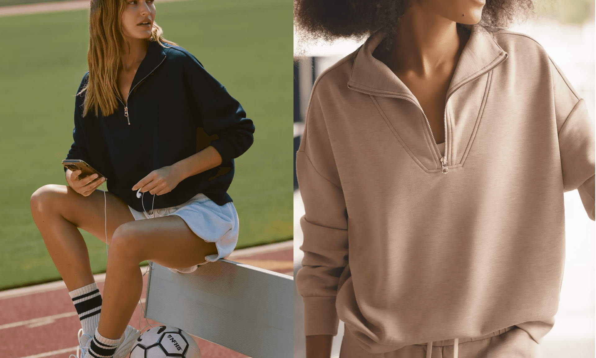 Anthropologie Zippered Half-Zip Pullover