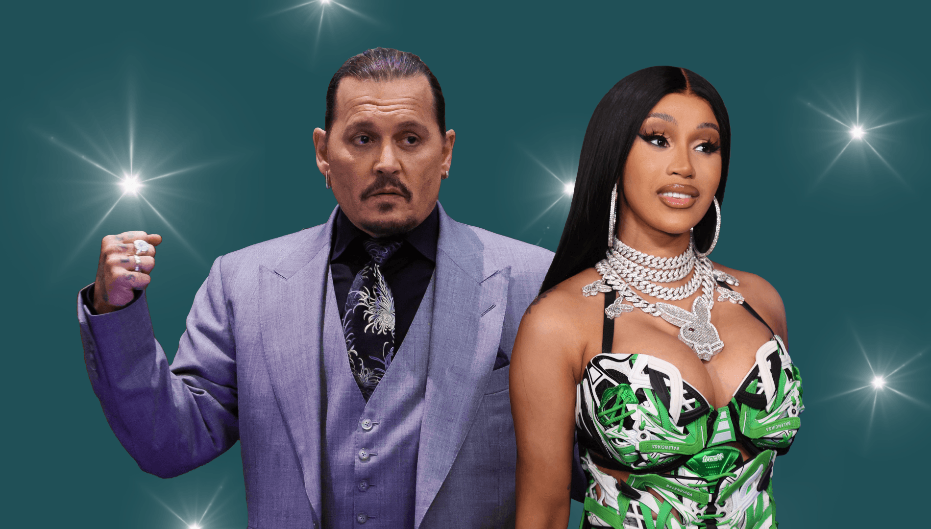 Pop Cultured with theSkimm promo image for April 26, 2022 featuring Johnny Depp and Cardi B.
