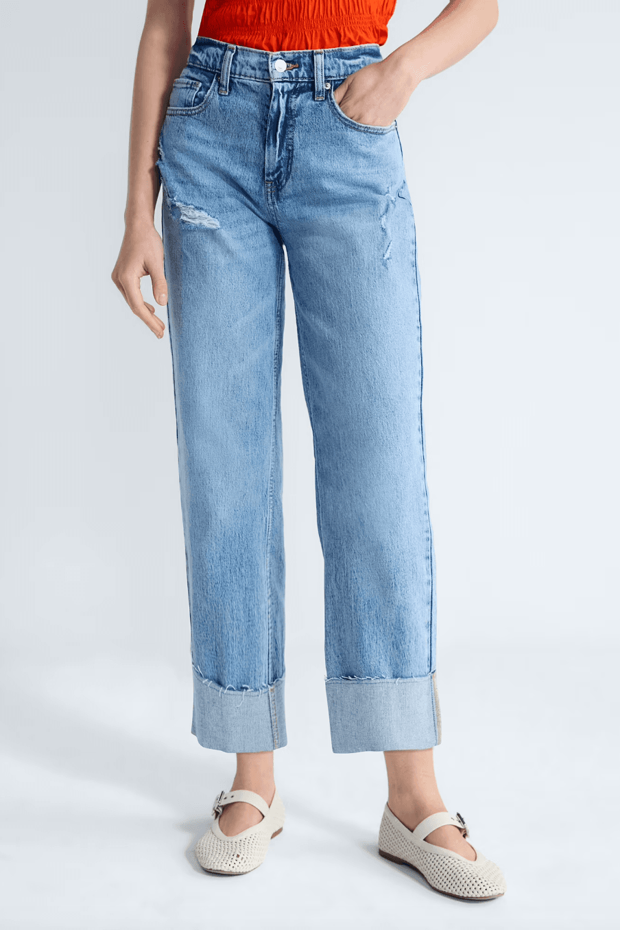 cuffed jeans