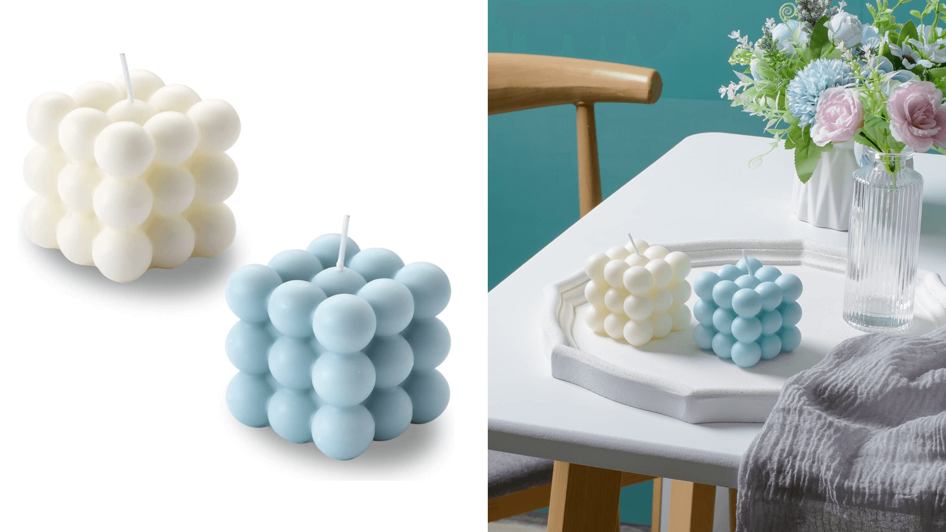 artful bubble candles