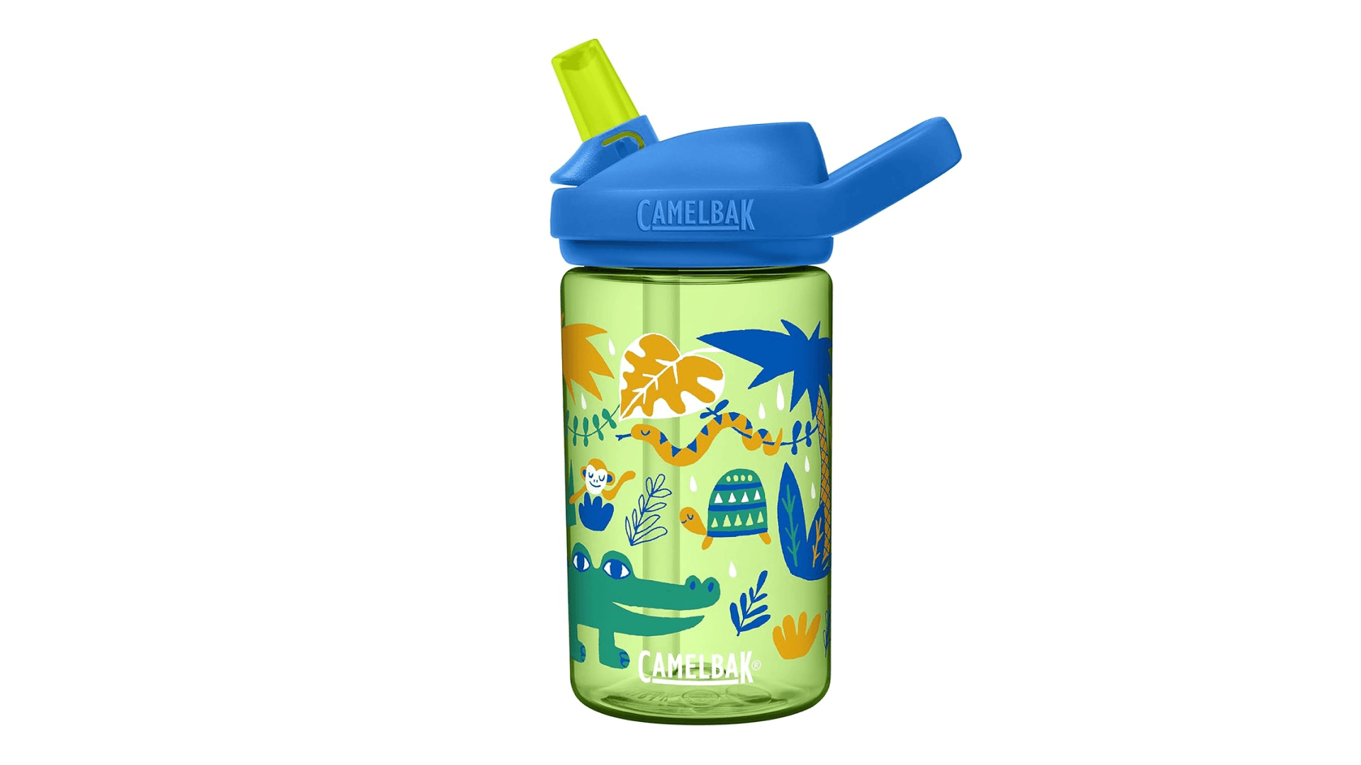 CamelBak Eddy+ Kids Bite Valve Straw Tritan Renew Water Bottle Airplane Bandits, 14oz