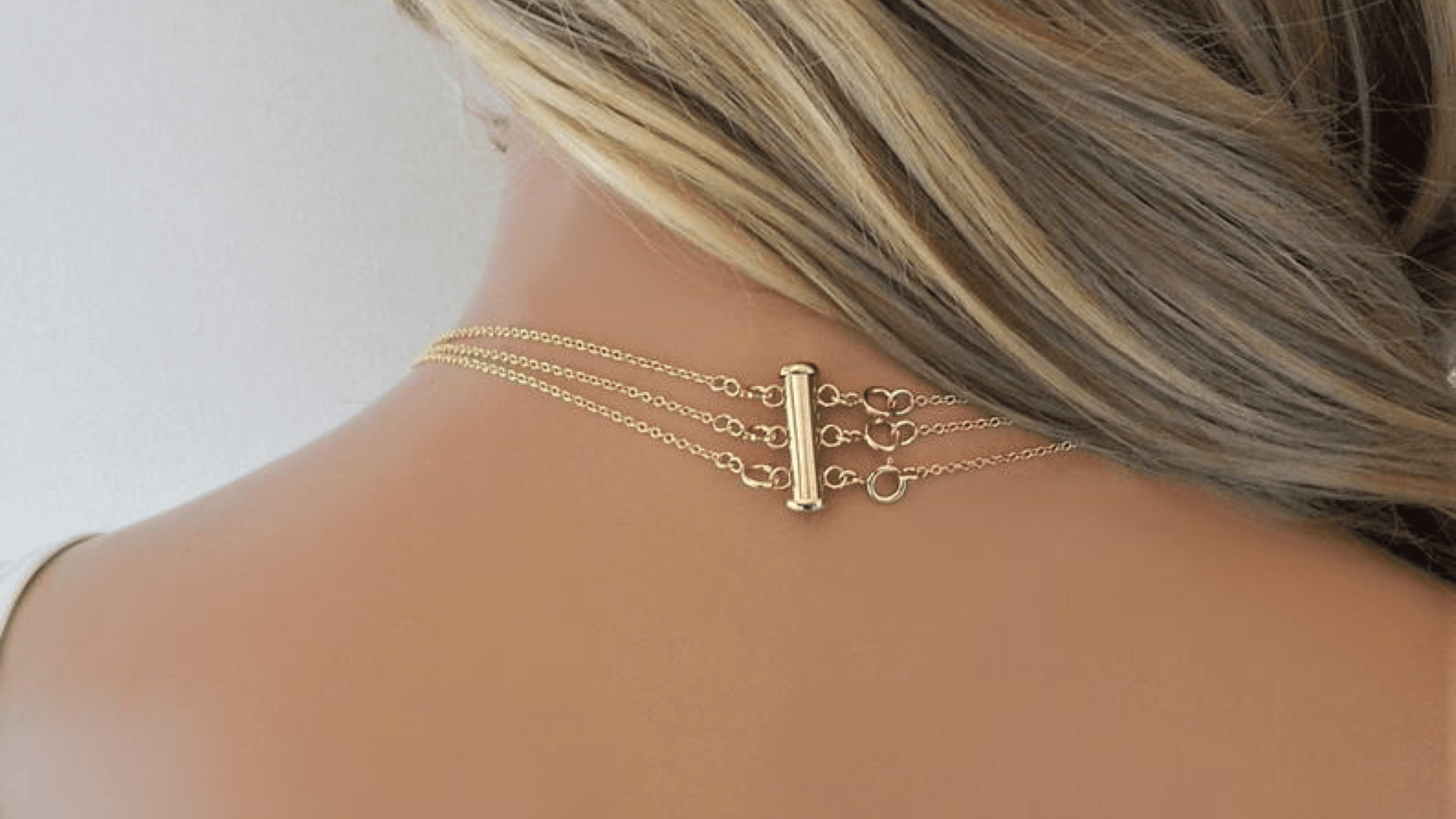 layered necklace clasp so you can wear up to three necklaces at once without tangling