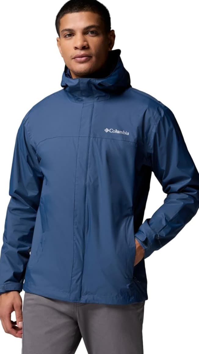 hooded rain jacket