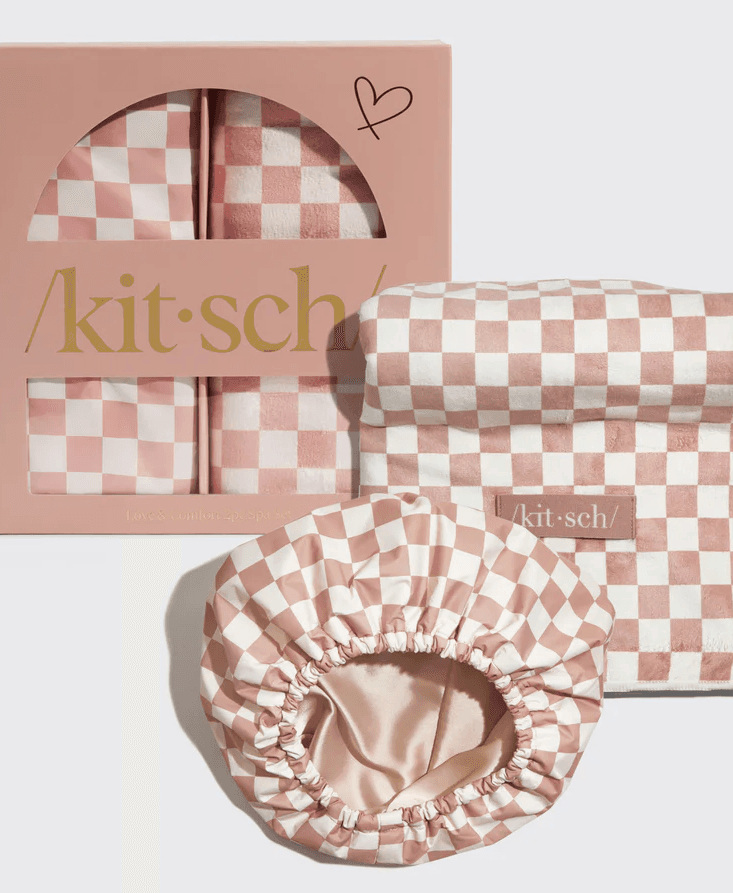 Kitsch Flexi Shower Cap & XL Hair Towel 2pc Set