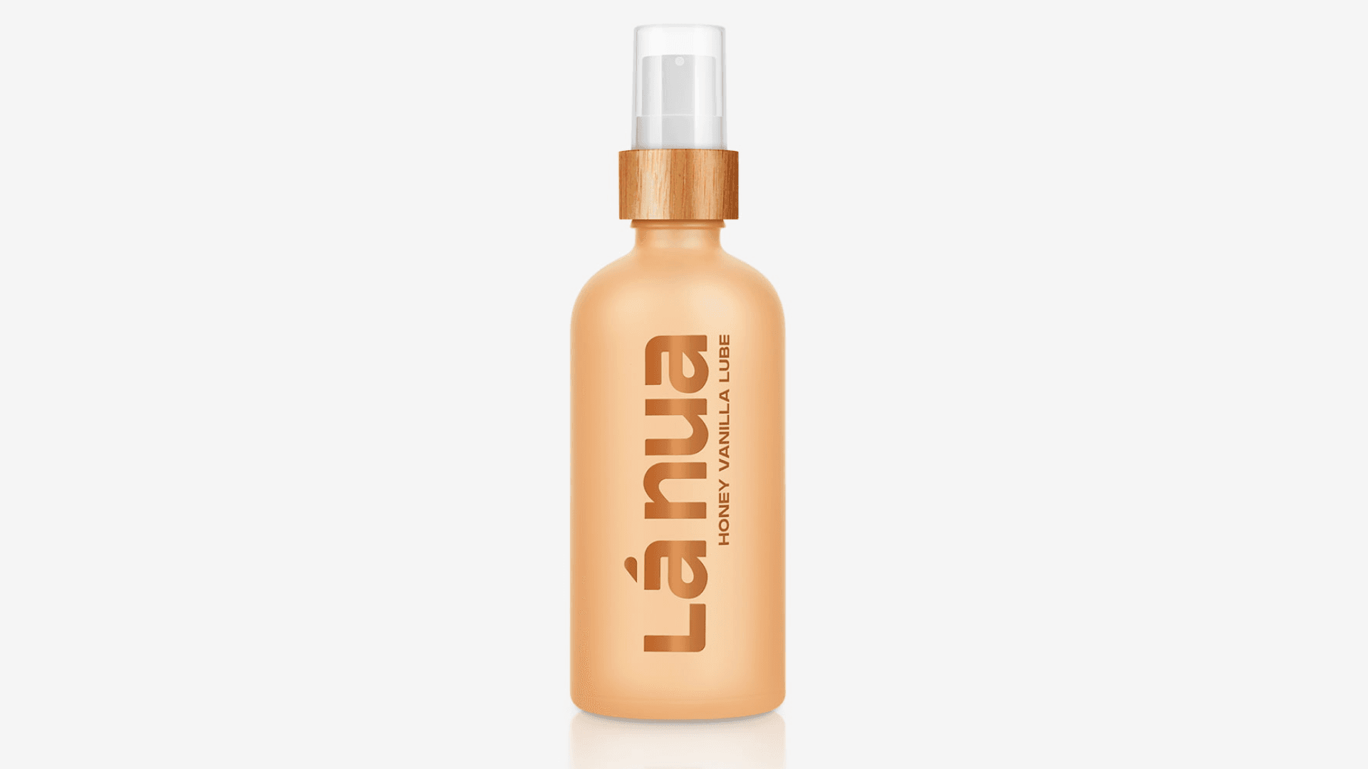 Orange bottle of lube with metallic orange writing
