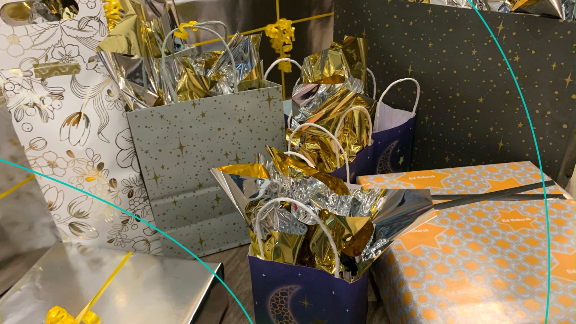 Eid al-Fitr is the holiday that celebrates the end of Ramadan. Families can exchange things like gifts, money, and candy.