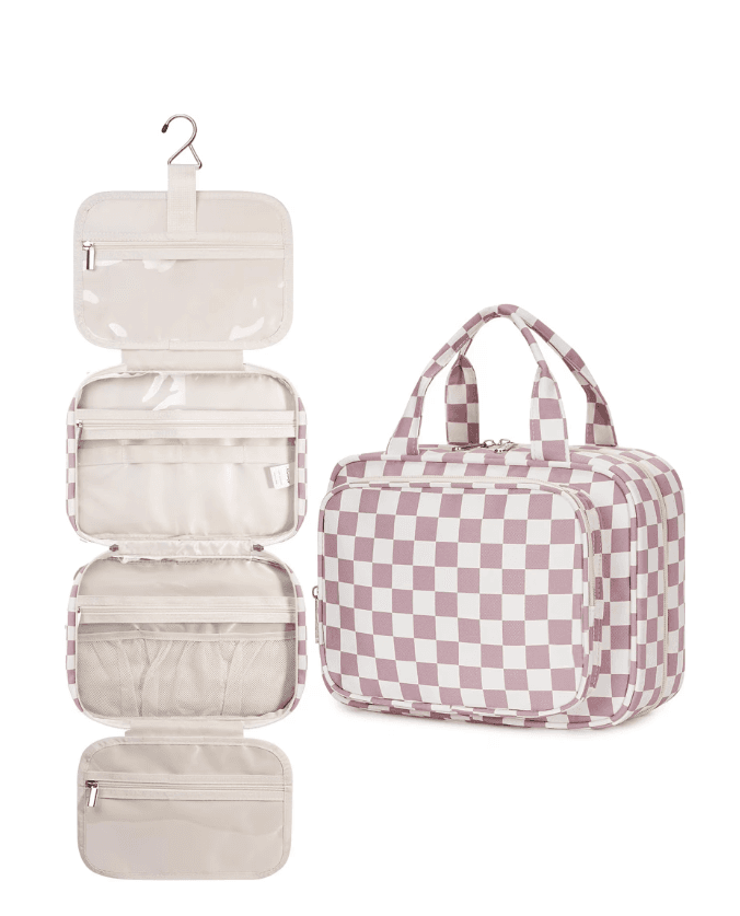 Wandering Nature Checkerboard Hanging Toiletry Bag at Walmart