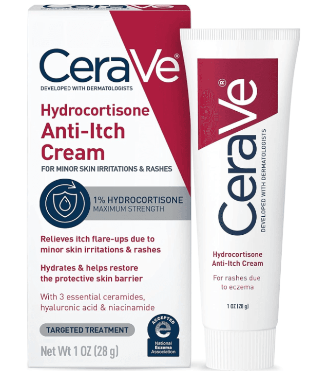 CeraVe 1% Hydrocortisone Anti-Itch Cream, Fragrance-Free Relief for Eczema-Prone & Dry Skin, 1 Ounce