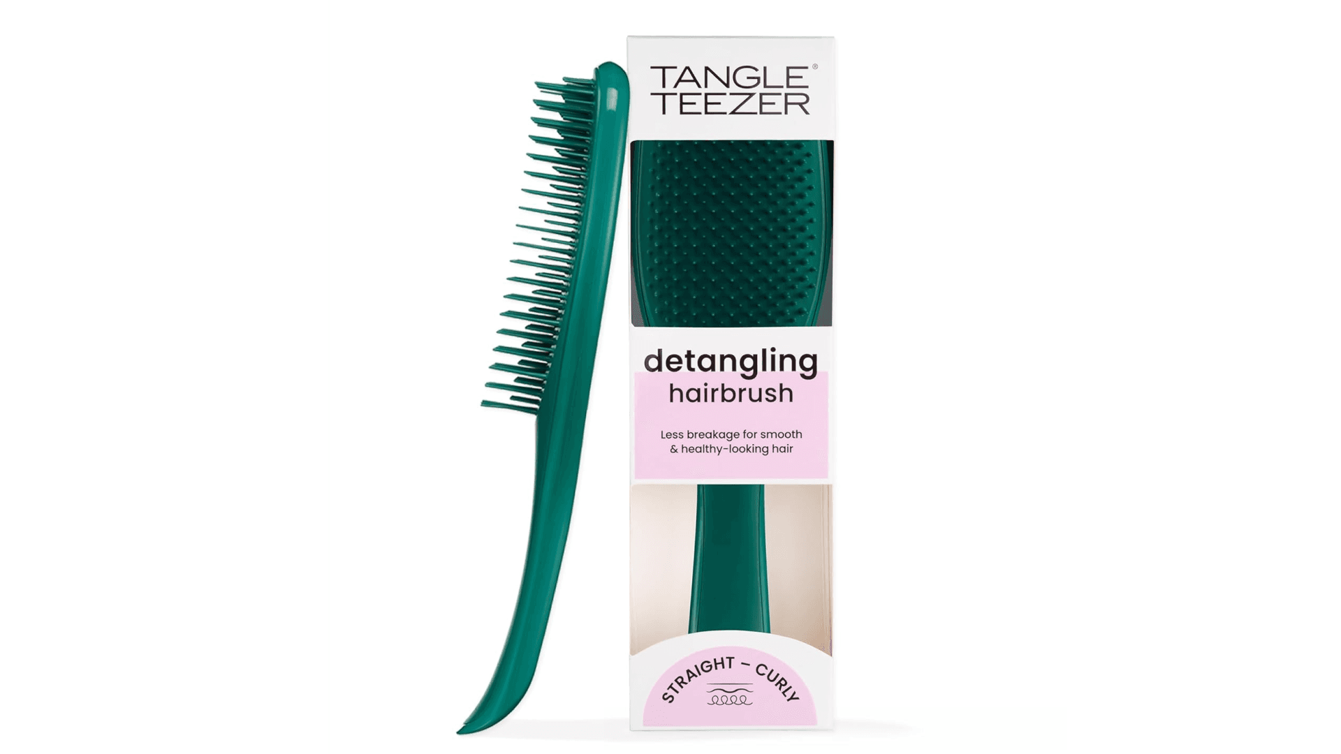 Tangle Teezer Ultimate Detangler Brush for Wet & Dry Hair, Eliminates Knots & Reduces Breakage for All Hair Types, Amazon Exclusive Emerald Green