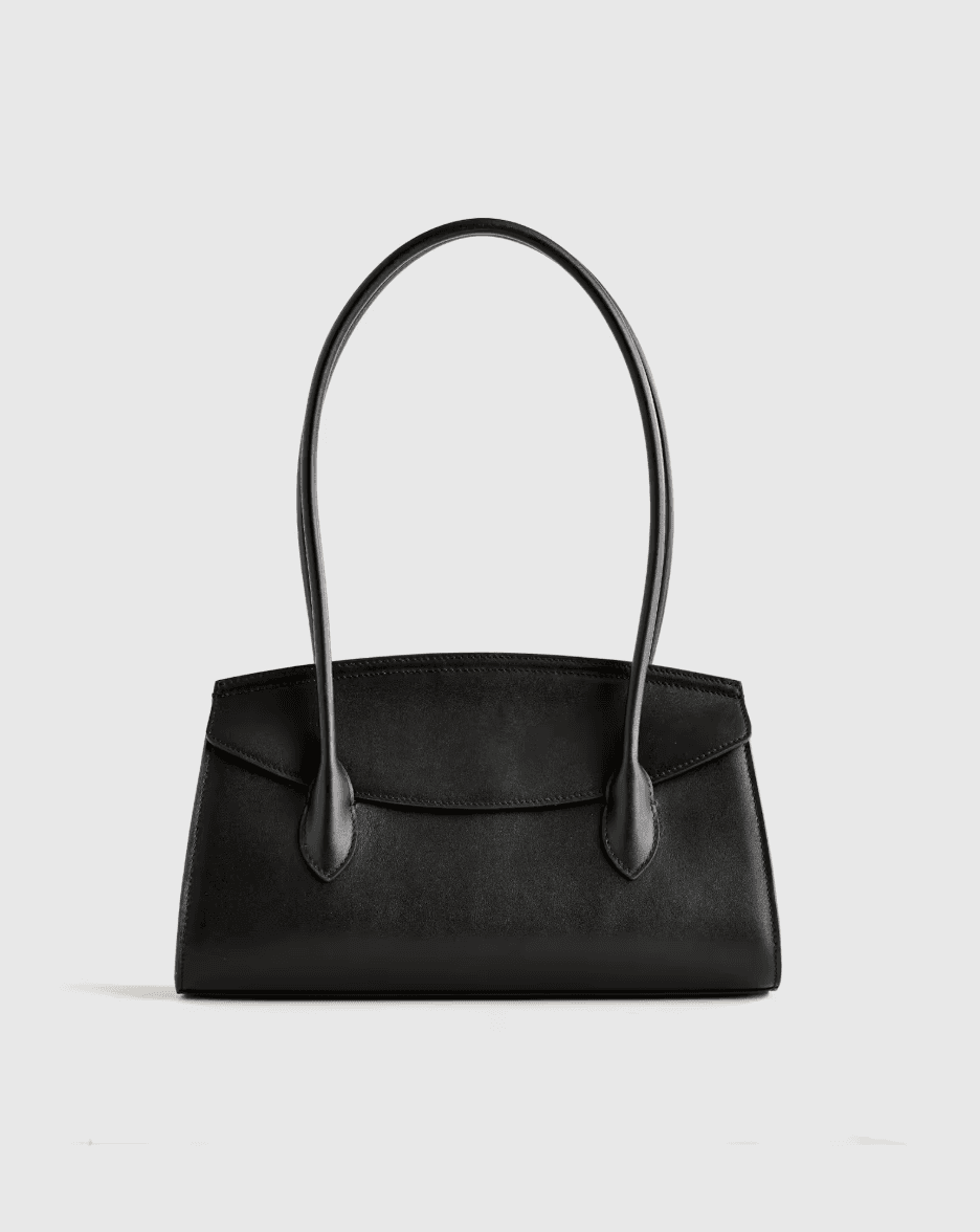 Quince Italian Leather Double Strap Shoulder Bag