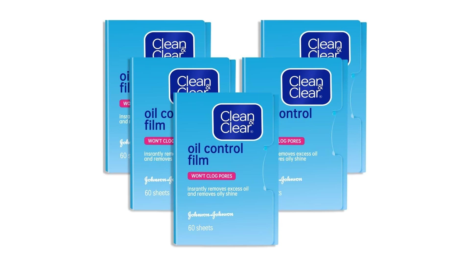 A 5-pack of oil blotting sheets