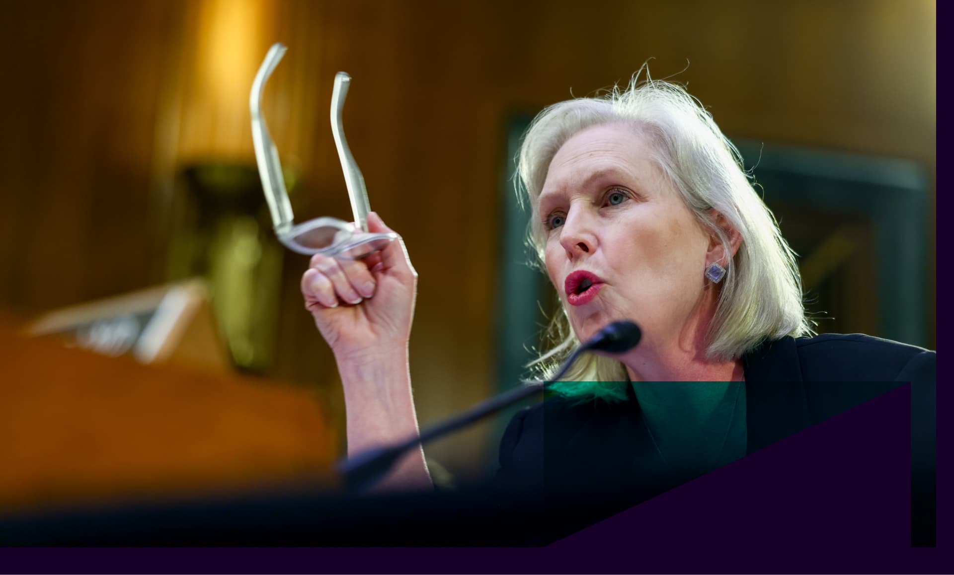 Senator Kirsten Gillibrand (D-NY) speaks at a hearing