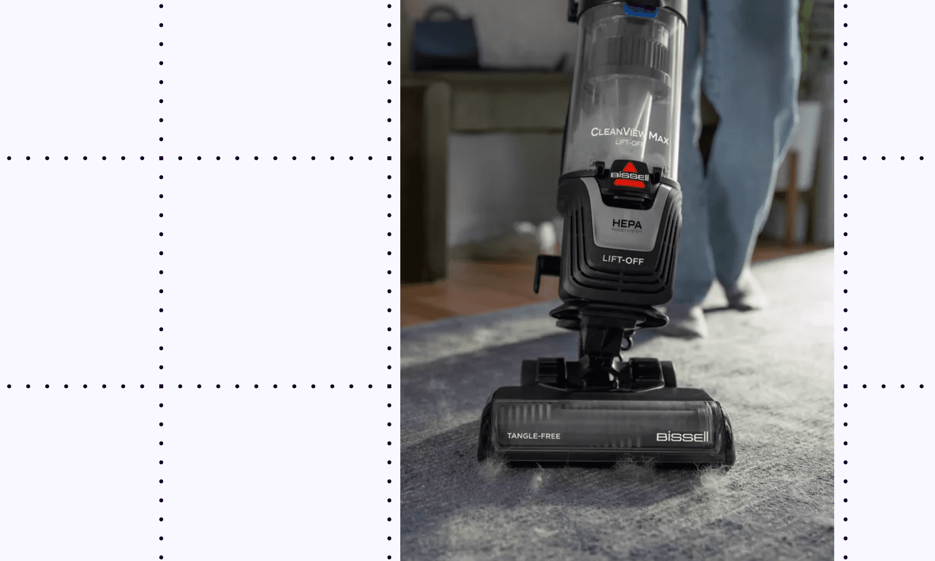 BISSELL CleanView Max Lift Off Tangle-Free Brush Roll Vacuum Cleaner