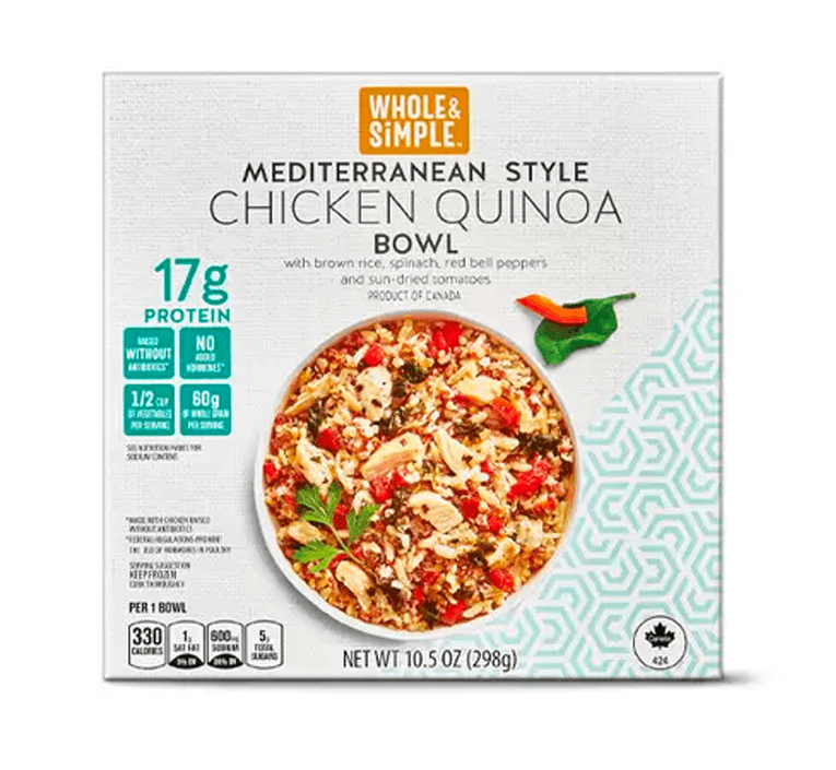 Whole + Simple Mediterranean Style Chicken Quinoa Bowl