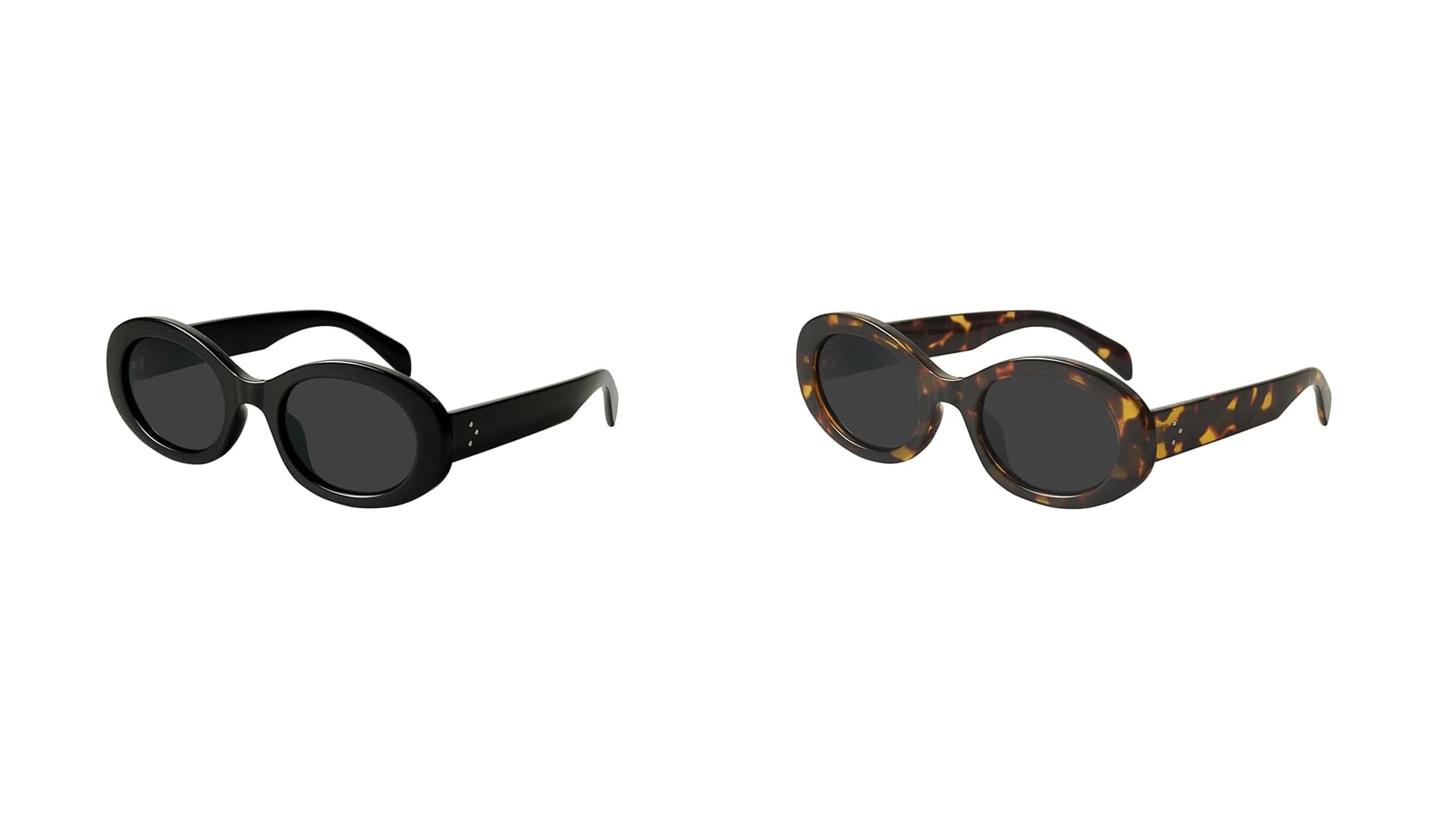 mosanana Oval Retro Trendy Sunglasses for Women Cute Sunnies 90s Style Fashion Shades Tortoise MS52371