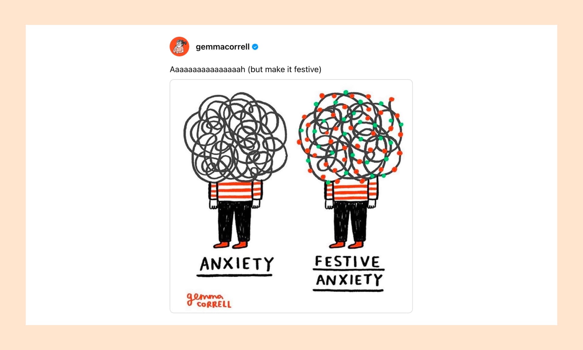 A depiction of holiday anxiety