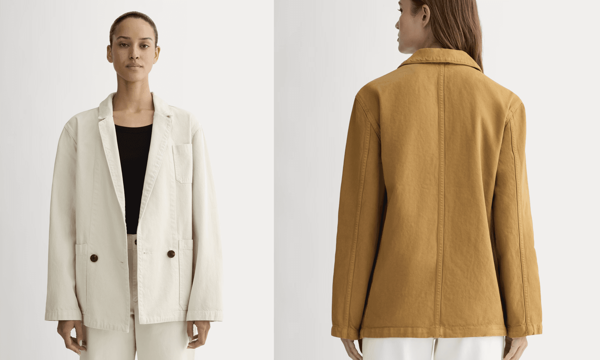 Everlane Oversized Denim Chore Blazer