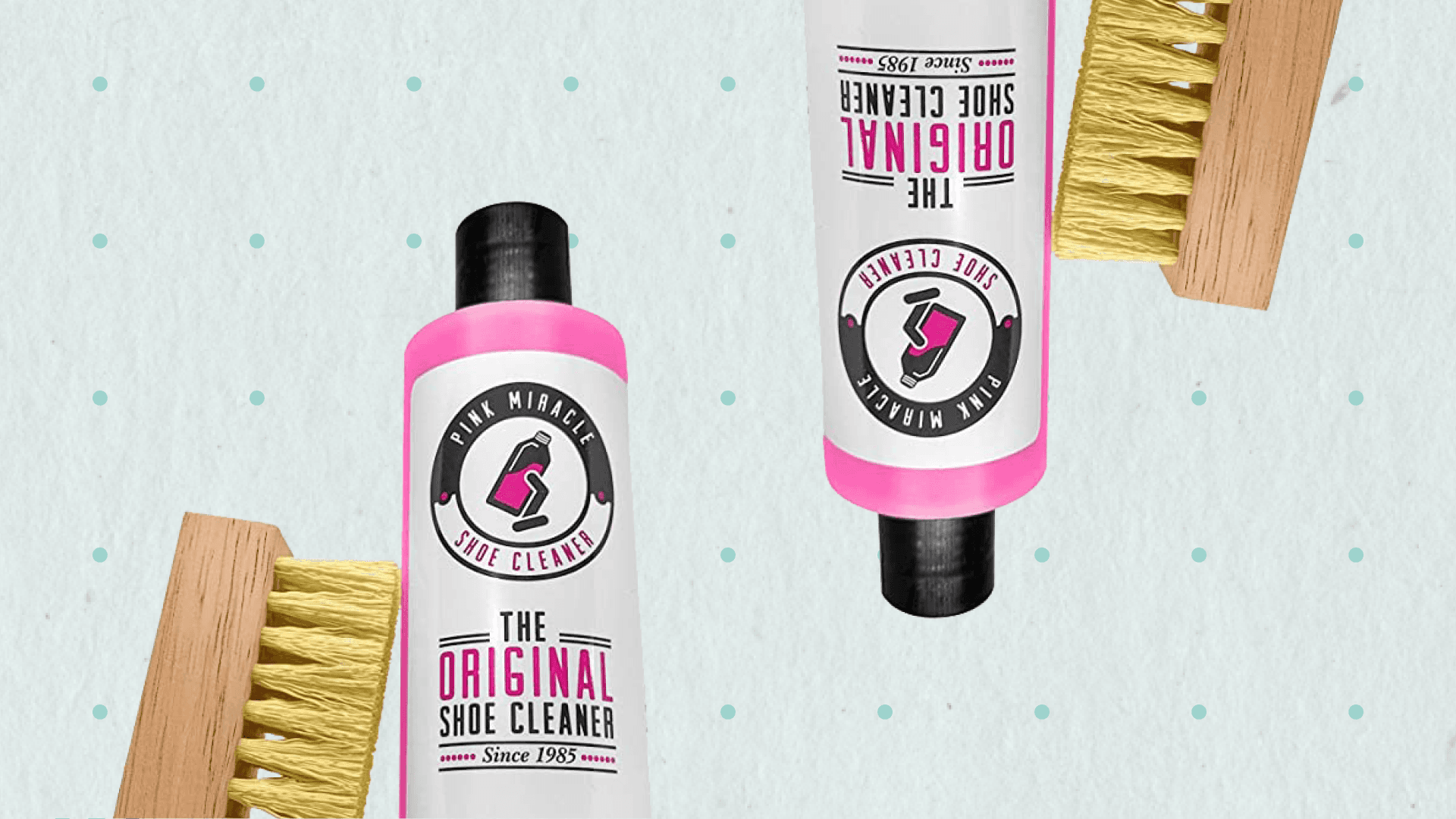 Pink Miracle Shoe Cleaner Bottles