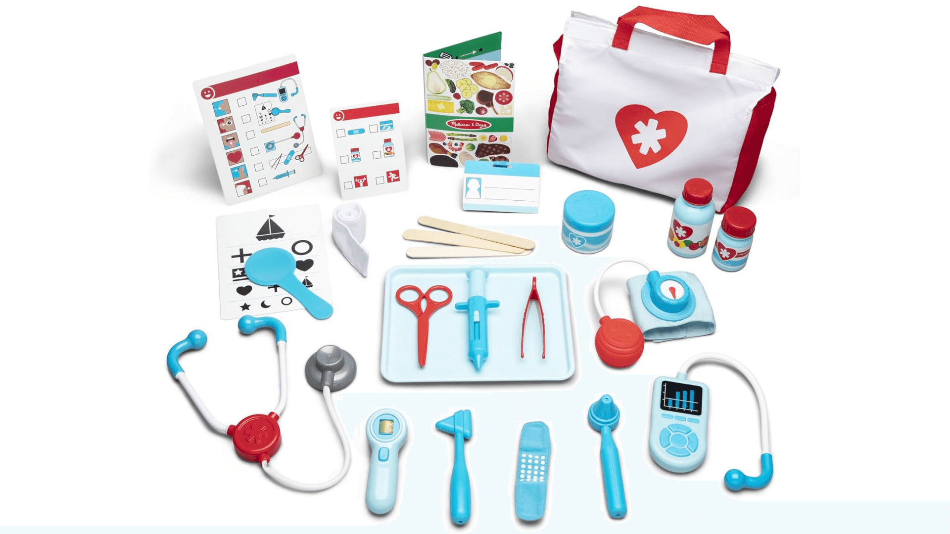 Melissa & Doug Get Well Doctor Kit, 25-Piece Toddler Doctor Play Set, Realistic Pretend Play Toys & Accessories, Preschool Toys for Girls & Boys Ages 3+