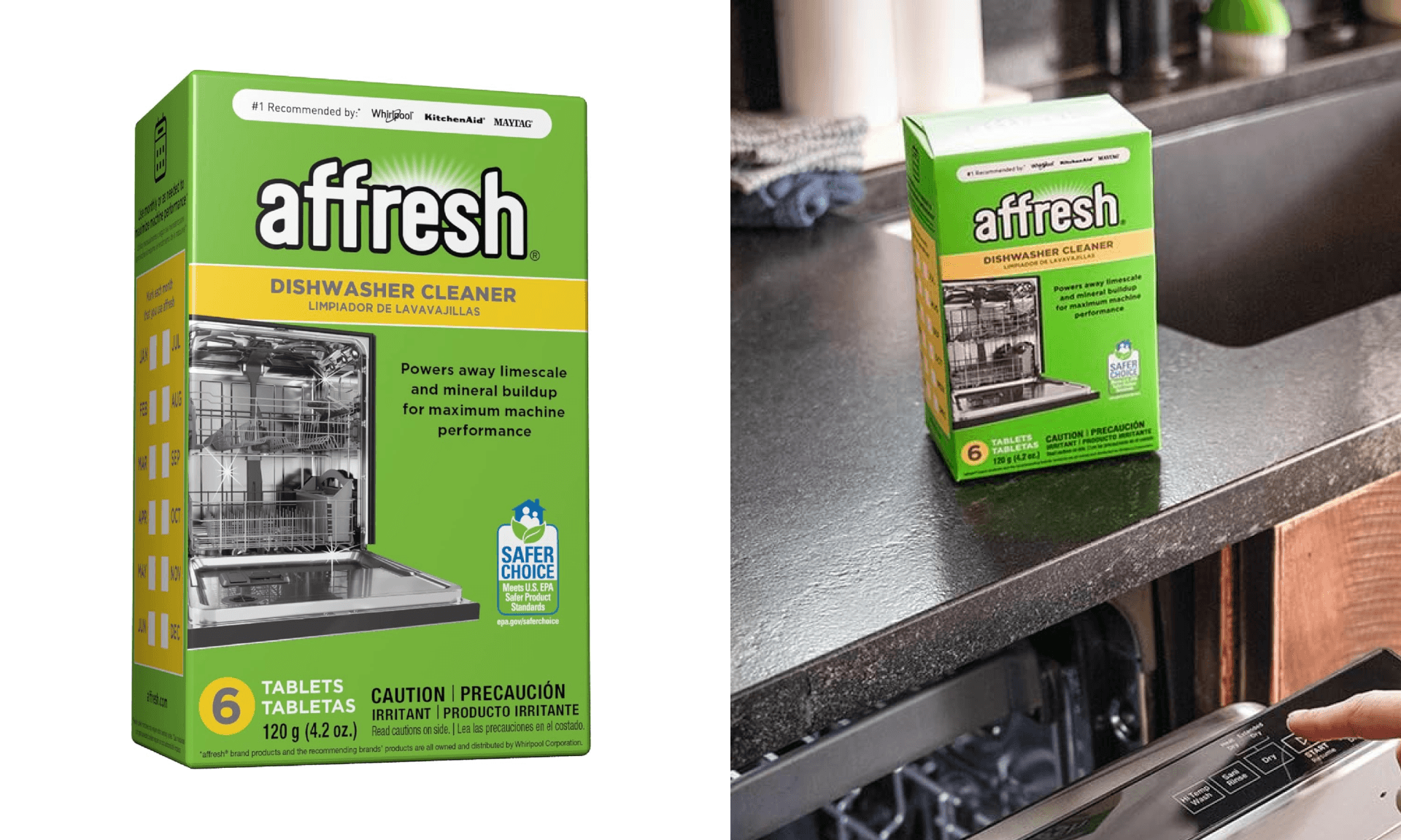 Affresh Dishwasher Cleaner, Helps Remove Limescale and Odor-Causing Residue, 6 Tablets