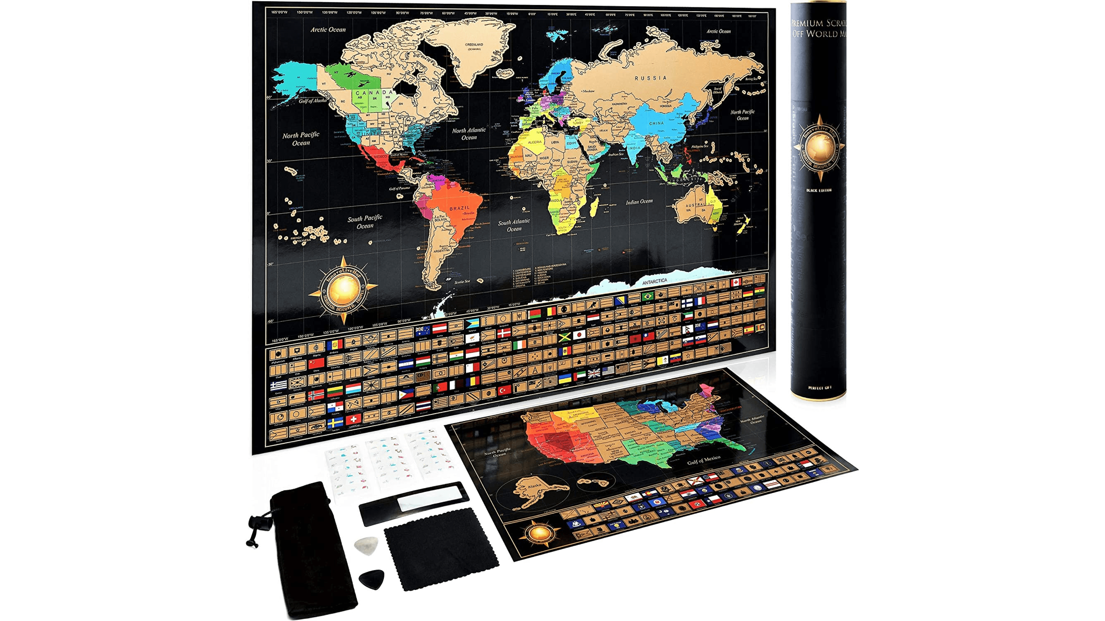 World Map Travel Poster