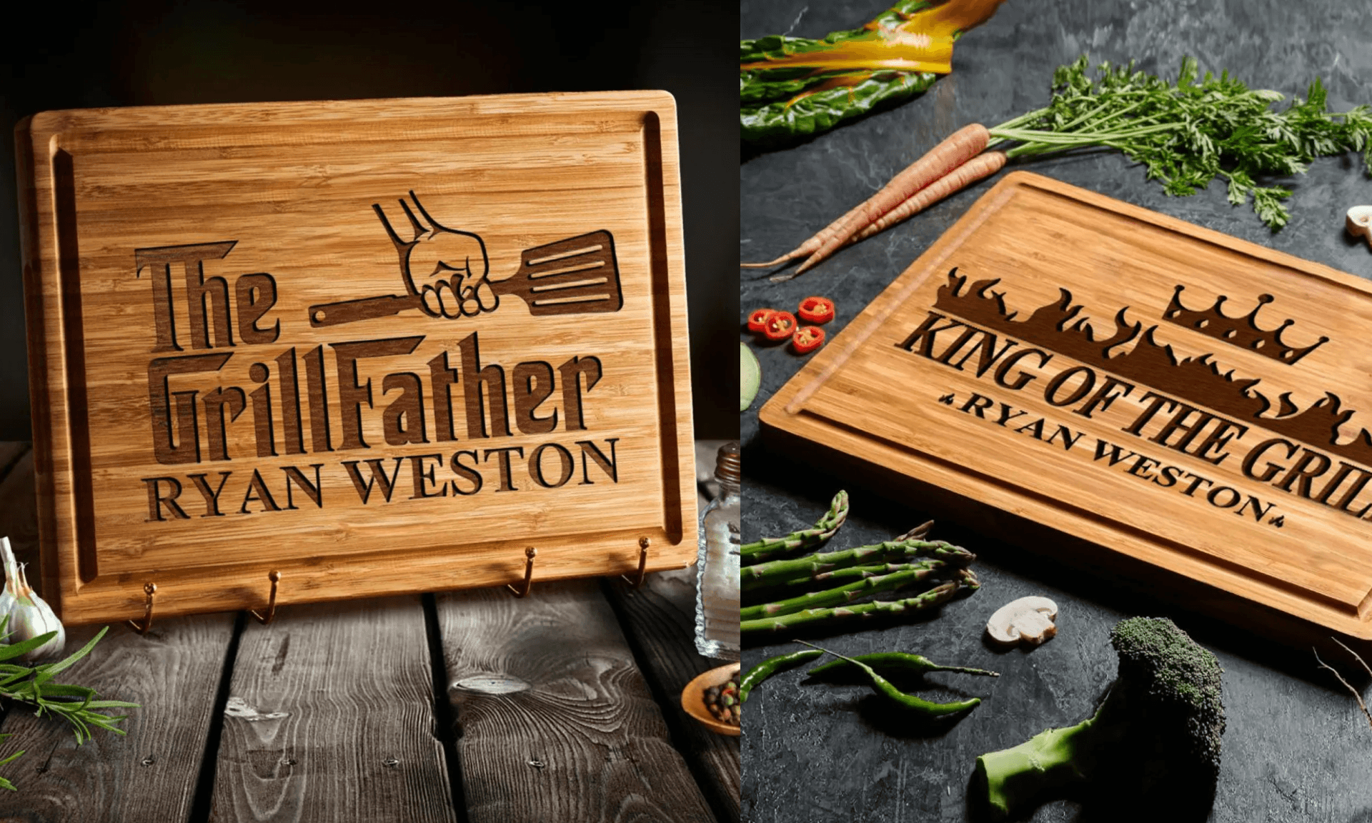 Etsy The Grill Father cutting board