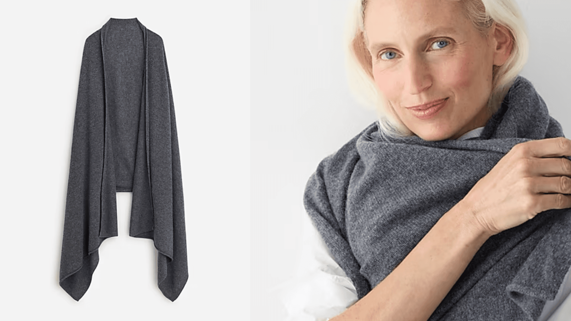 An oversized cashmere wrap