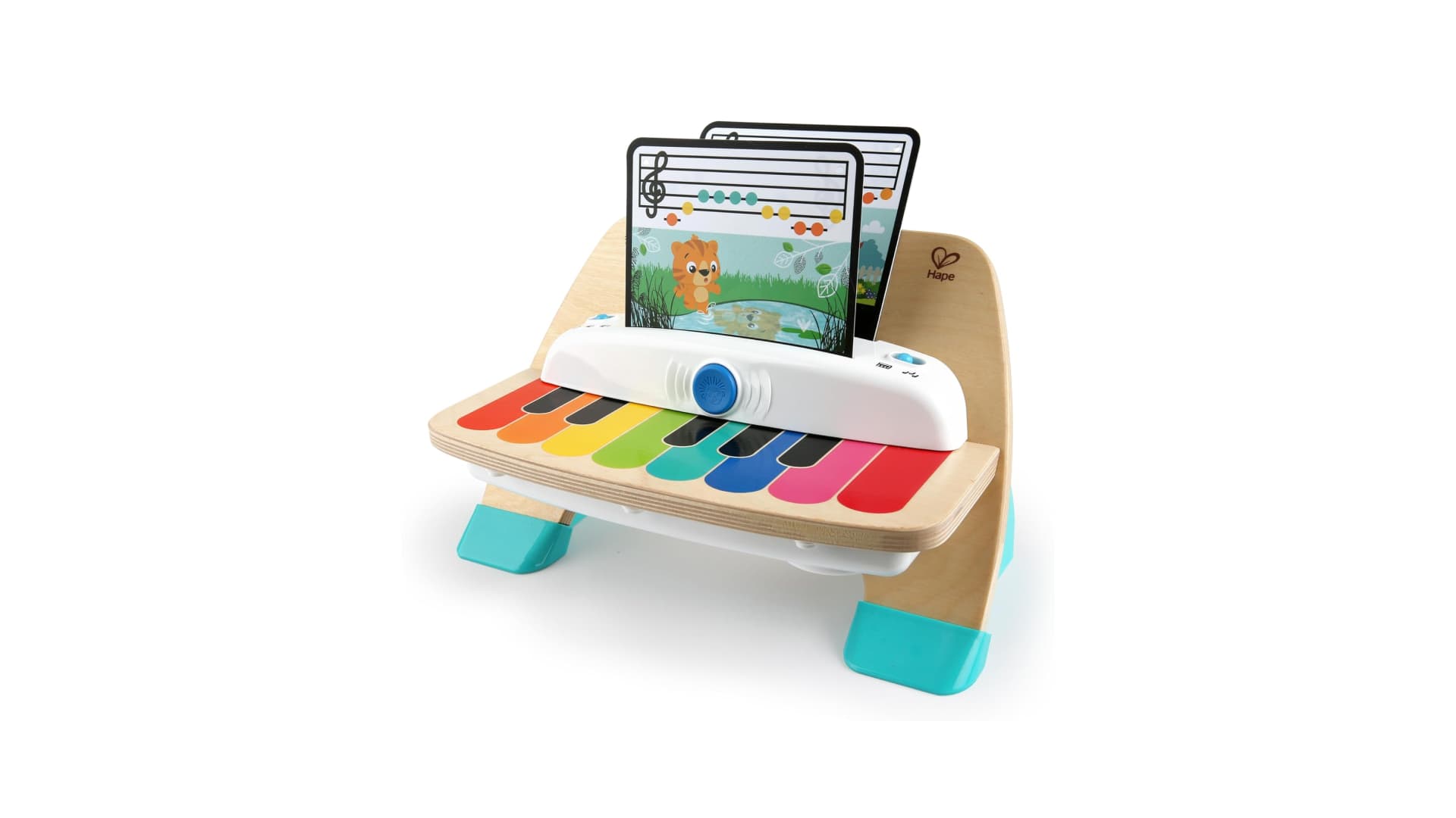 Baby Einstein and Hape Magic Touch Wooden Toy Piano, Montessori Musical Learning Toy for Babies and Toddlers 6mo+