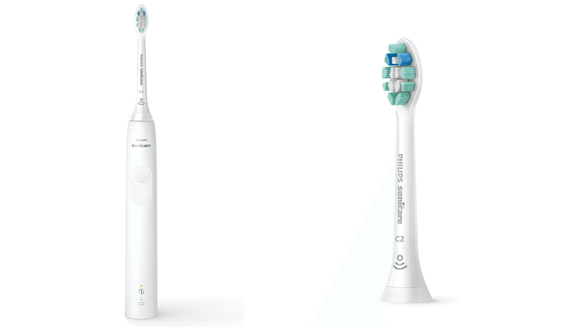 Philips Sonicare 4100 Rechargeable Electric Toothbrush, with Pressure Sensor, 2 Intensity Settings, SmarTimer and QuadPacer, 14-Day Battery Life, White, Model HX3681/23