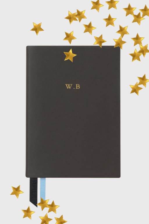 Monogram Pocket Brown Leather Notebook