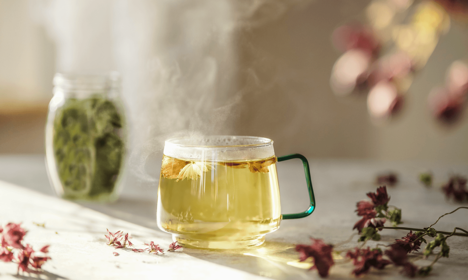 hot herbal tea