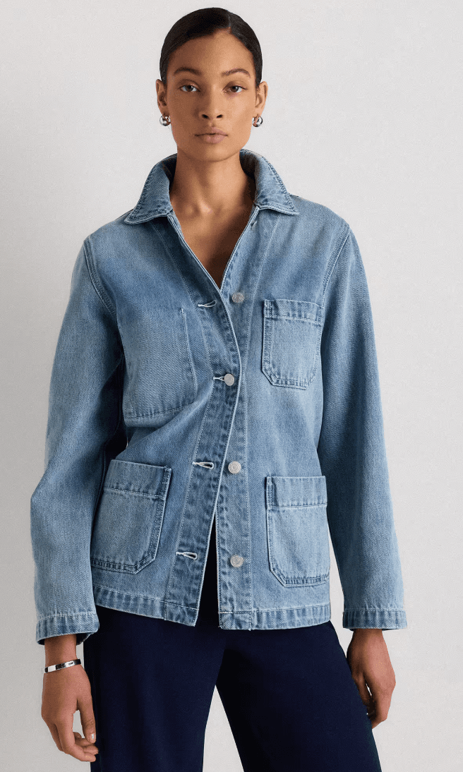 Quince 100% Organic Cotton Denim Chore Jacket