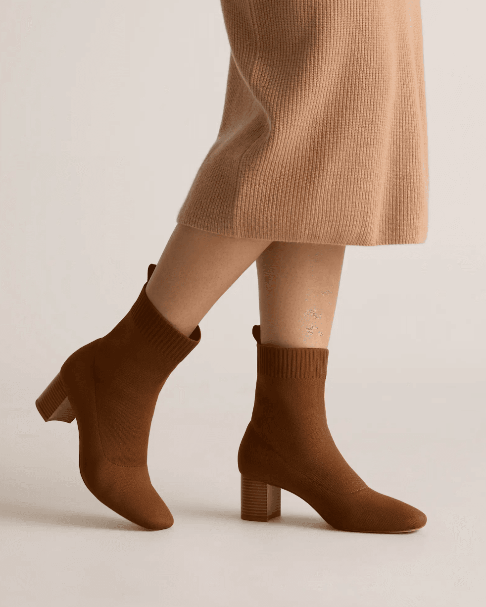 Quince Eco Knit Heeled Bootie