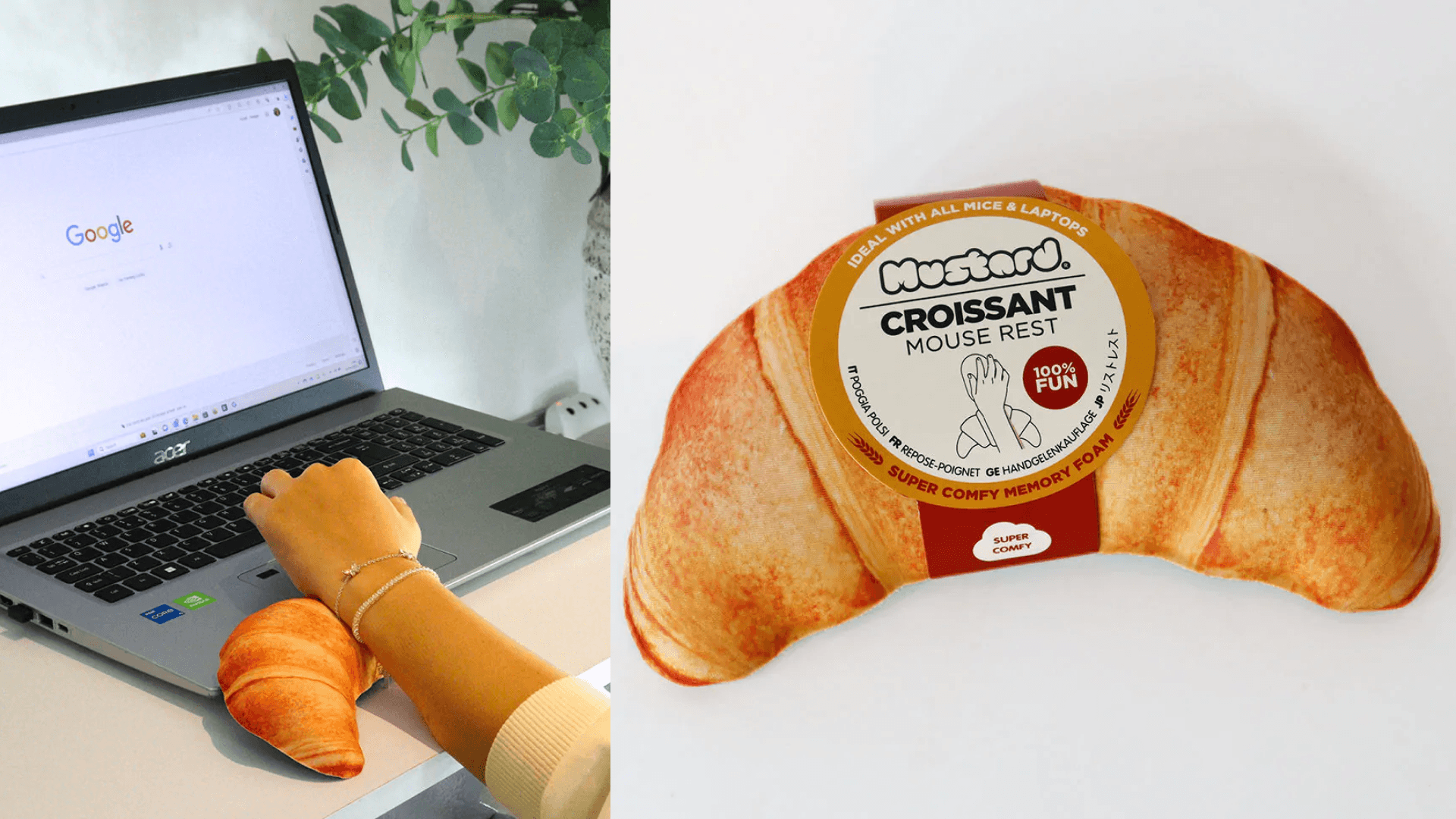 Croissant shaped mouse