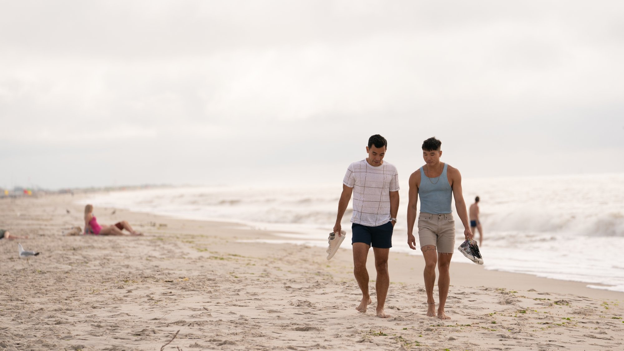 A scene from the Hulu movie "Fire Island"