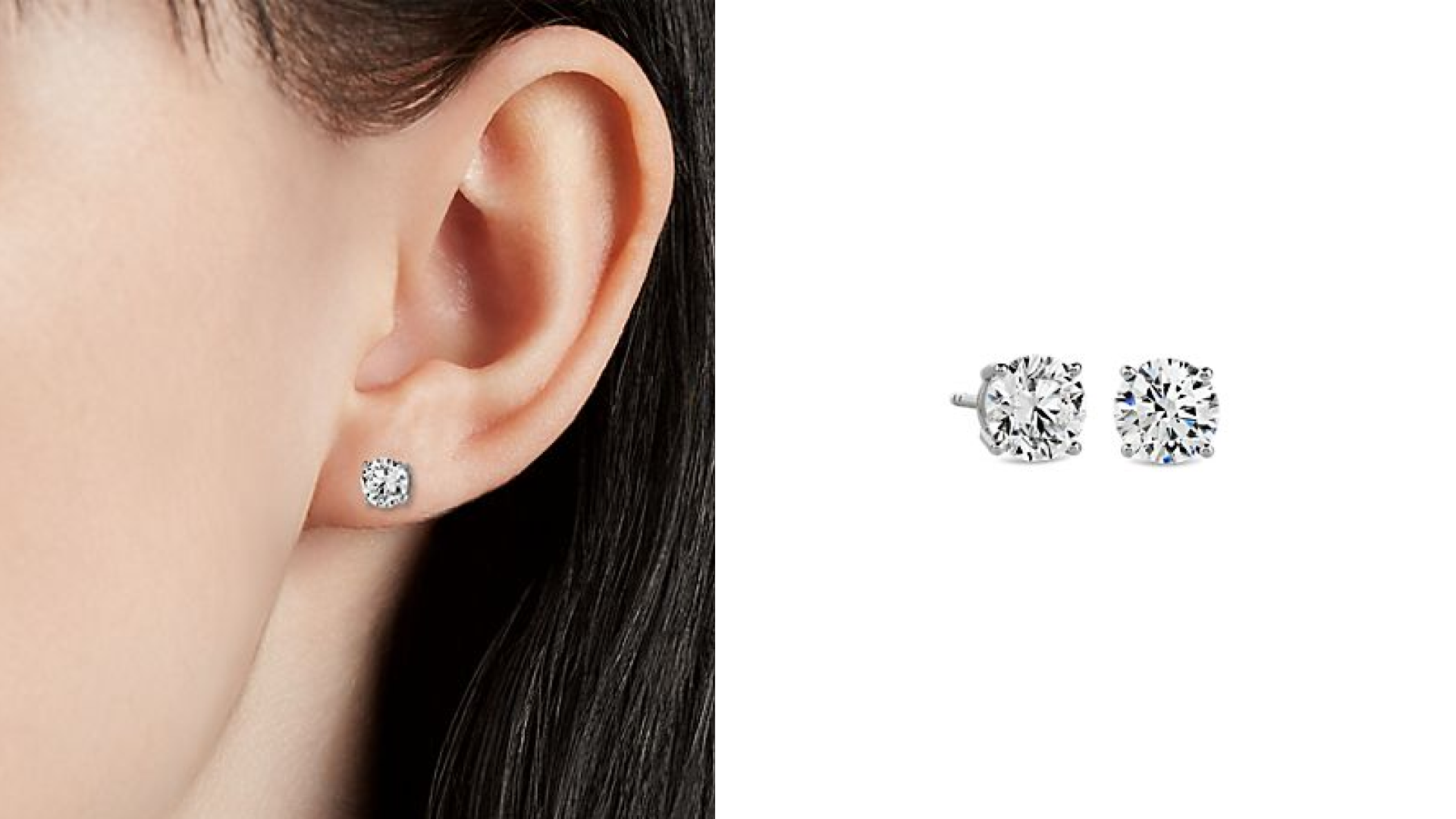 blue nile diamond stud earrings